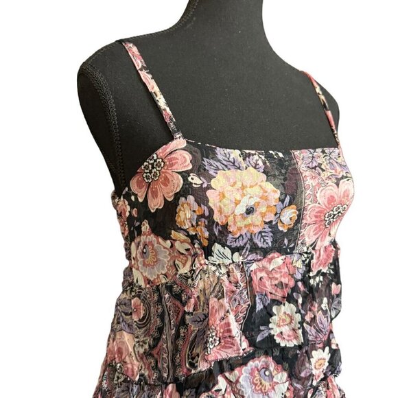 Just Margo Womens Floral Boho Ruffle Dress – Made in Italy, Size Small - Picture 7 of 14